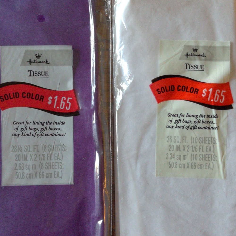 Hallmark White Tissue Paper Lot with Purple - Picture 3 of 3